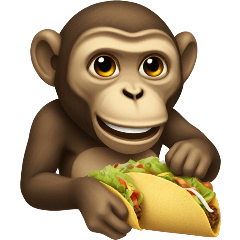 Monkey eating taco  emoji