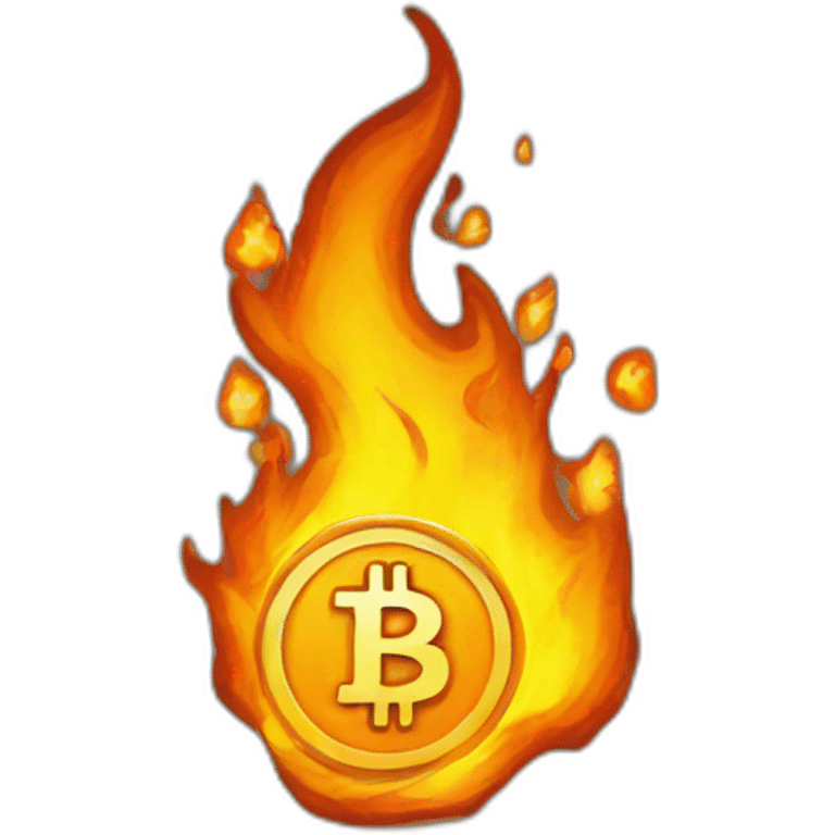 bitcoin on fire emoji