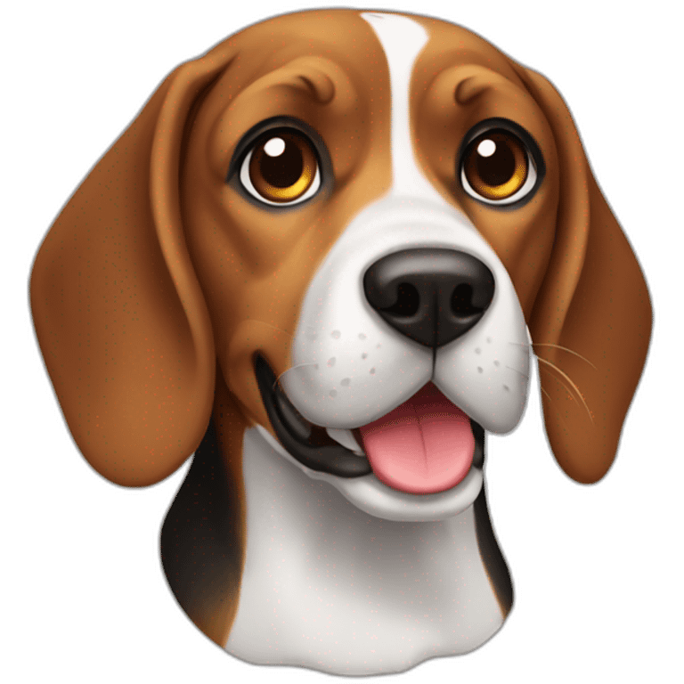 brown and dark beagle emoji