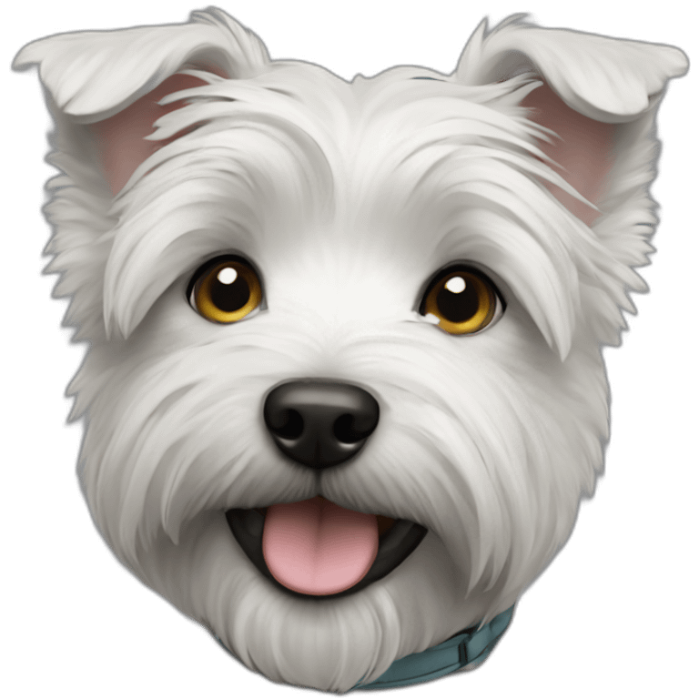 grey westie-cairn puppy emoji