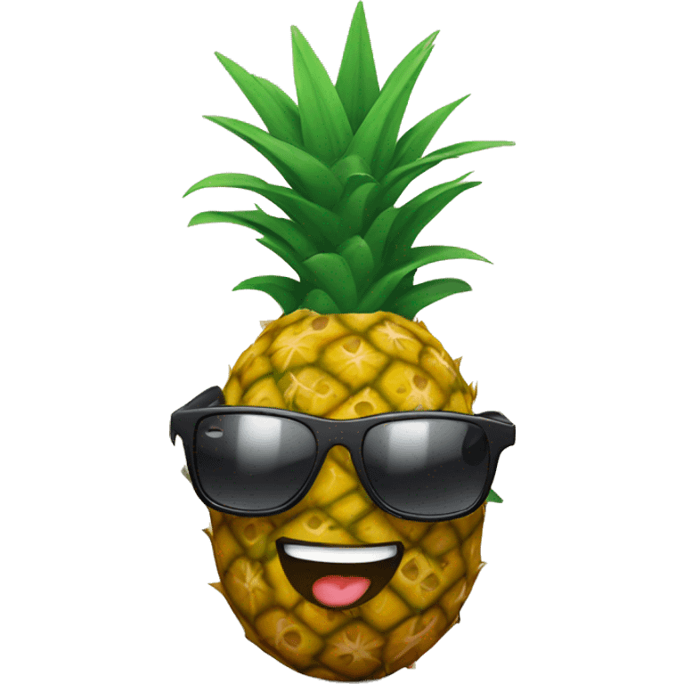 Pineapple wearing sunglasses  emoji