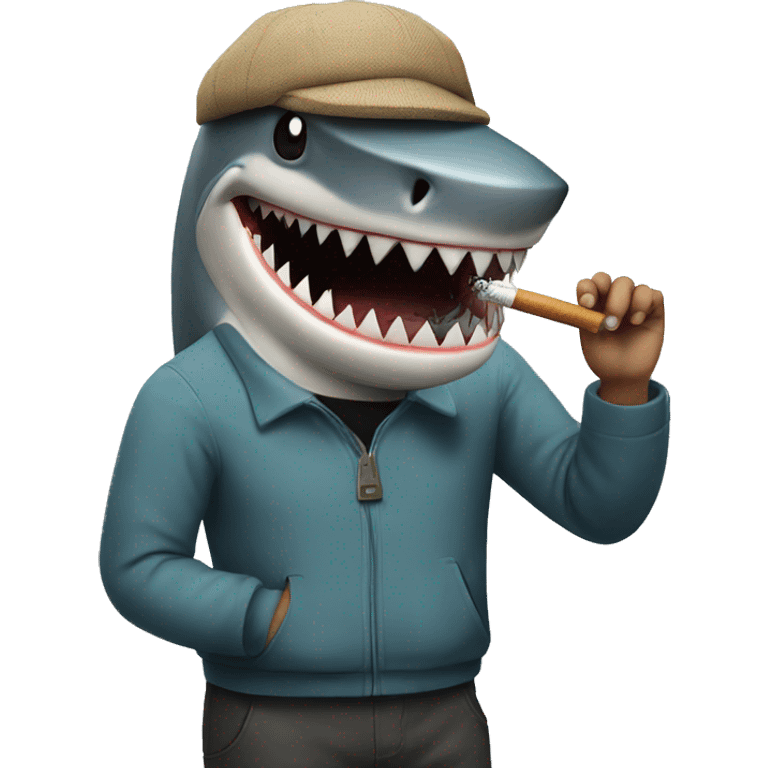 shark smoking emoji