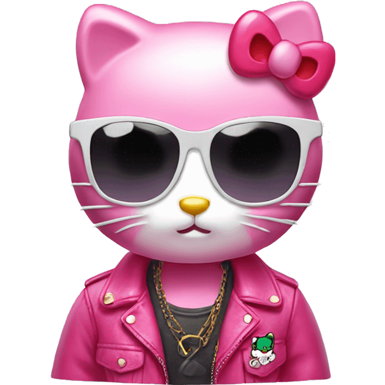 Hello kitty with sunglasses  emoji