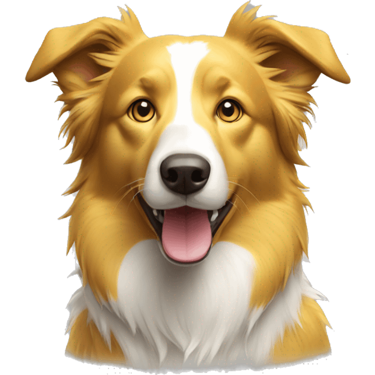 yellow Border collie  emoji