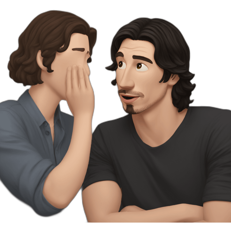 adam driver proposing to me but then finding out i'm a lesbian emoji