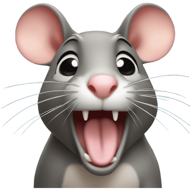 rat smiling with tongue out emoji