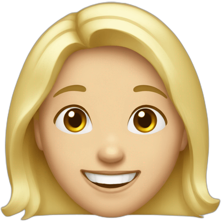 laughing russian blond young woman emoji