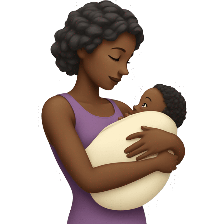 a white woman holding a baby emoji