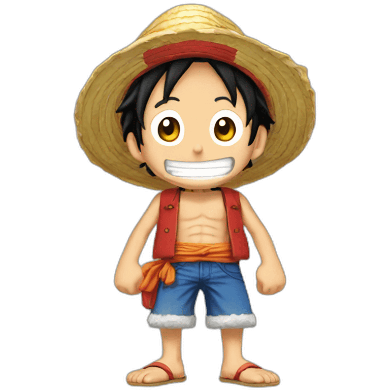 Luffy qui dit au revoir emoji