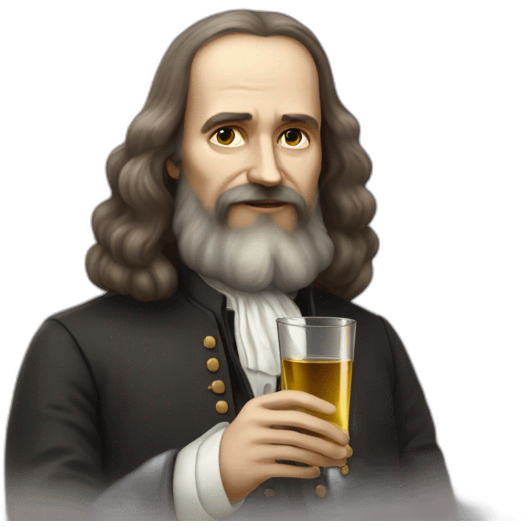 Mendeleev drinks vodka emoji