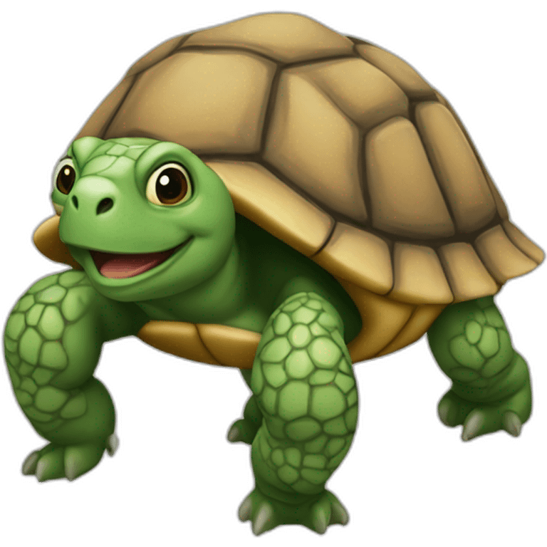 Tortue sur chien emoji