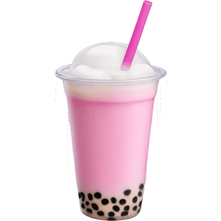 Bubble tea pink milk emoji