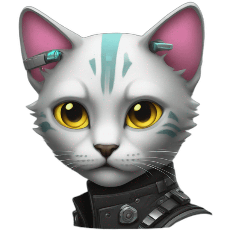 Cyberpunk cat emoji