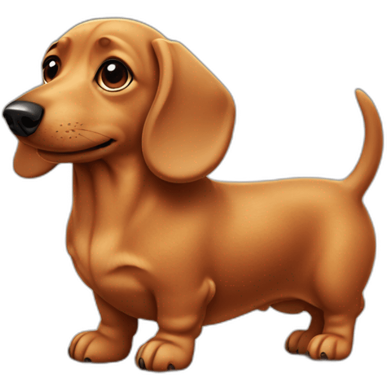 fat dachshund dog emoji