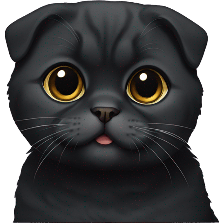 Black Scottish Fold emoji