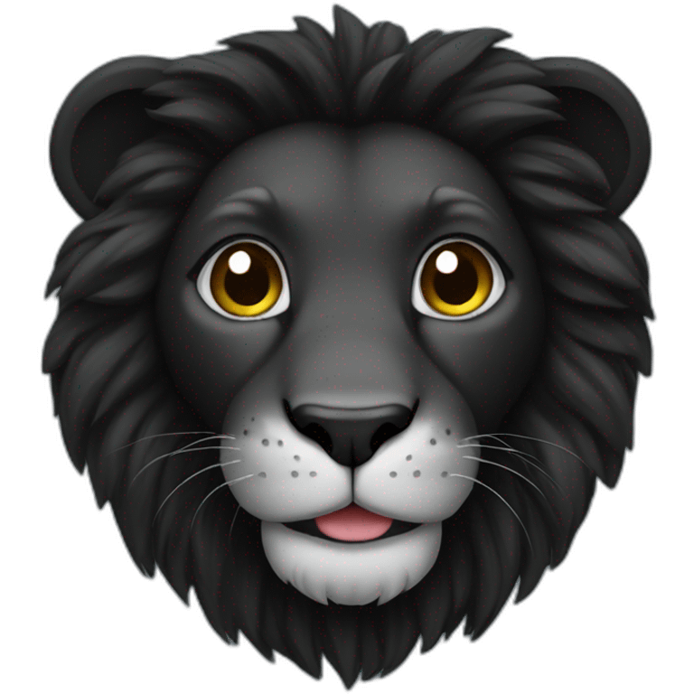 cute black Lion emoji