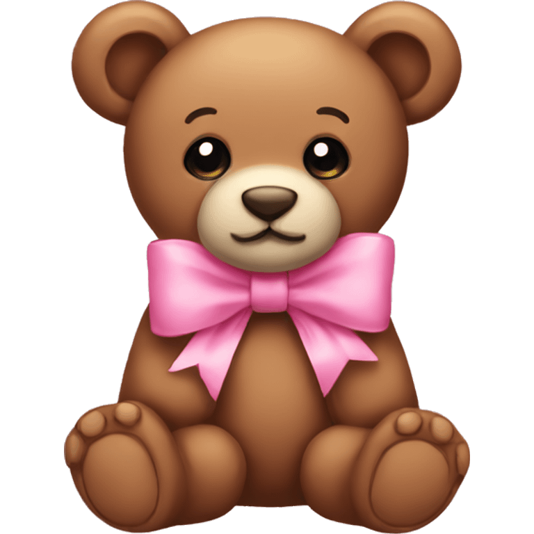 teddy pink bow emoji