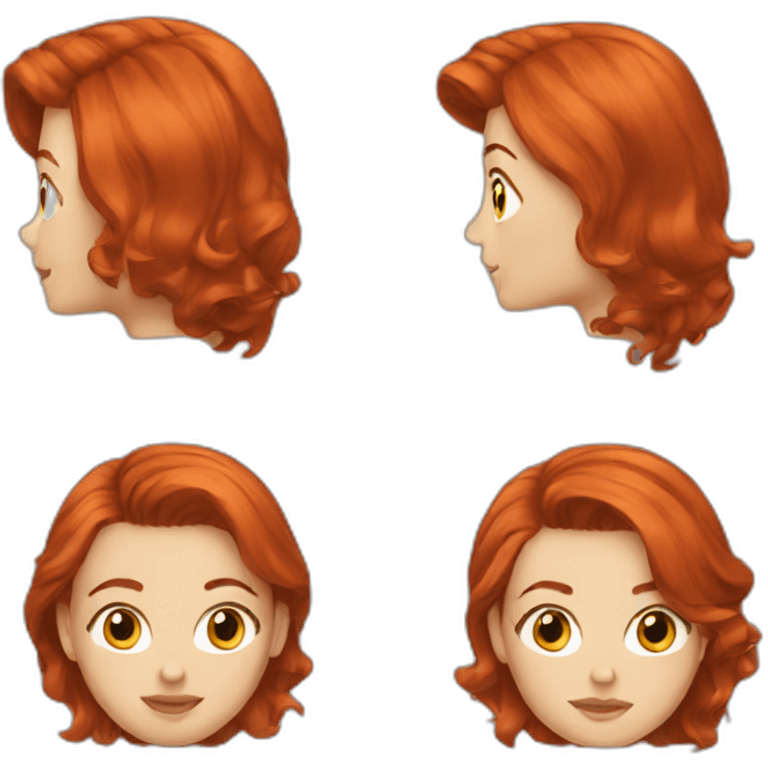 Redhead haircut emoji