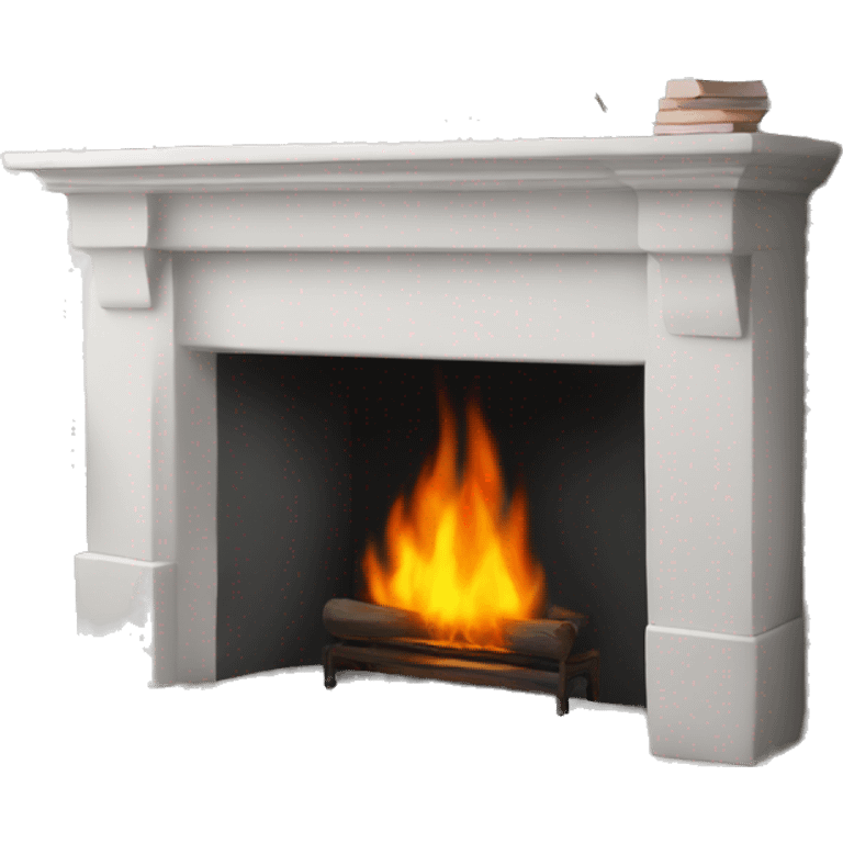 White fire place  emoji