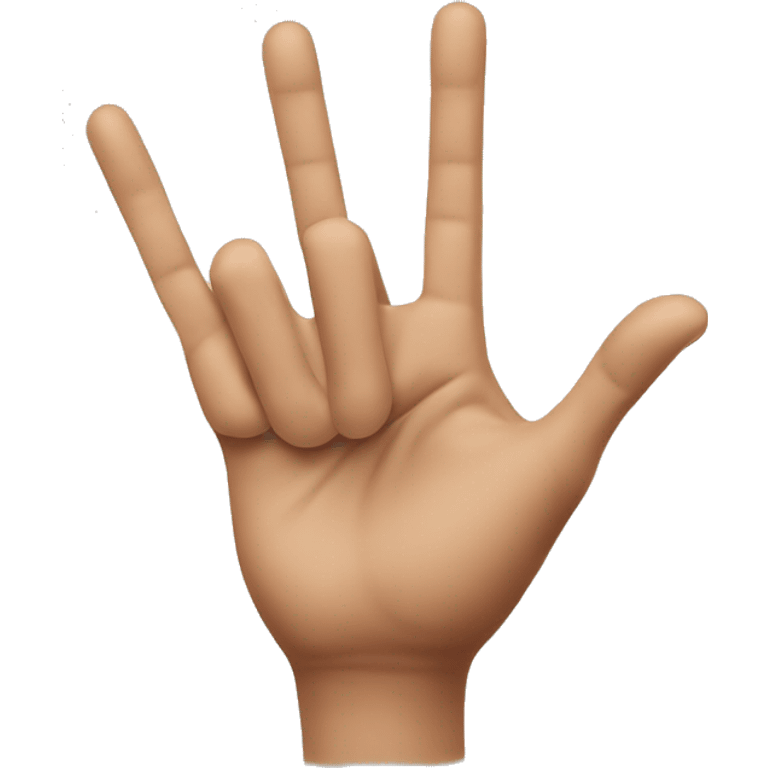 Three fingers up emoji