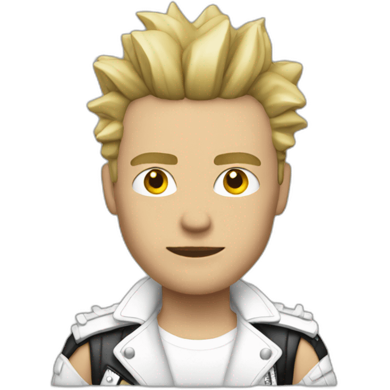 Punk male, with white leather jacket emoji