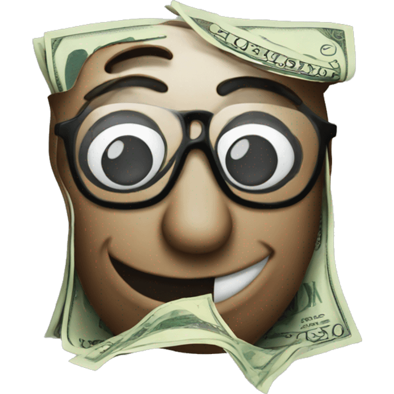 Money wears glasses emoji