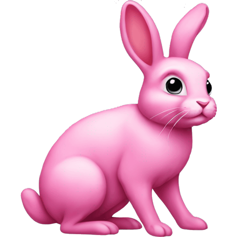 Pink bunny fully body emoji