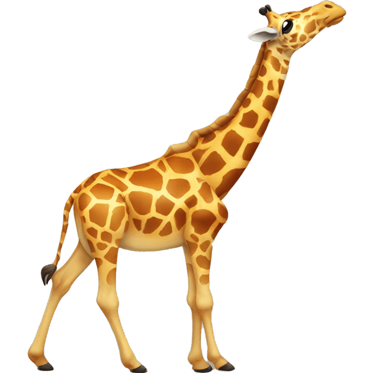 Giraffe eating pizza emoji