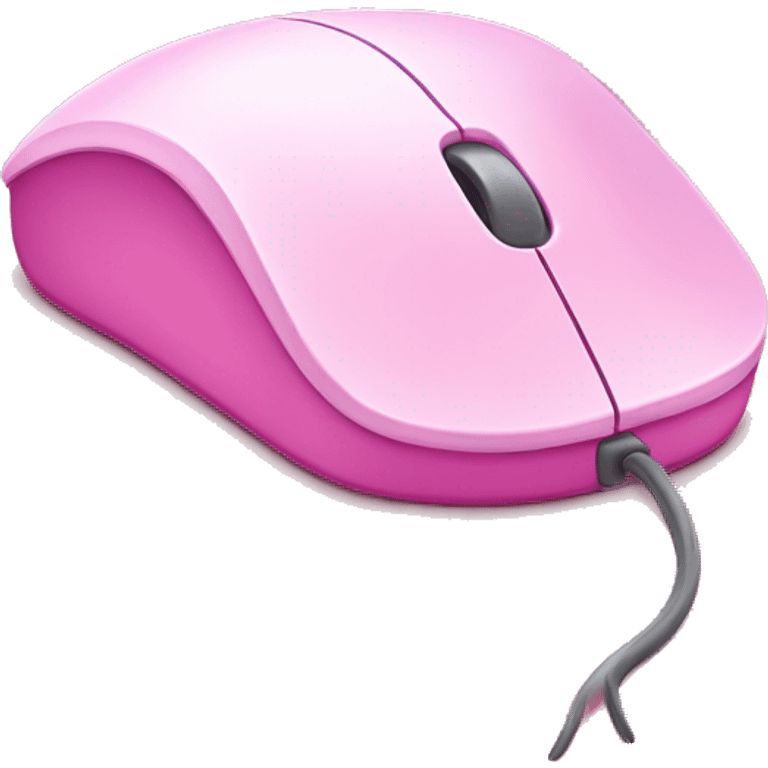 Pink computer mouse emoji