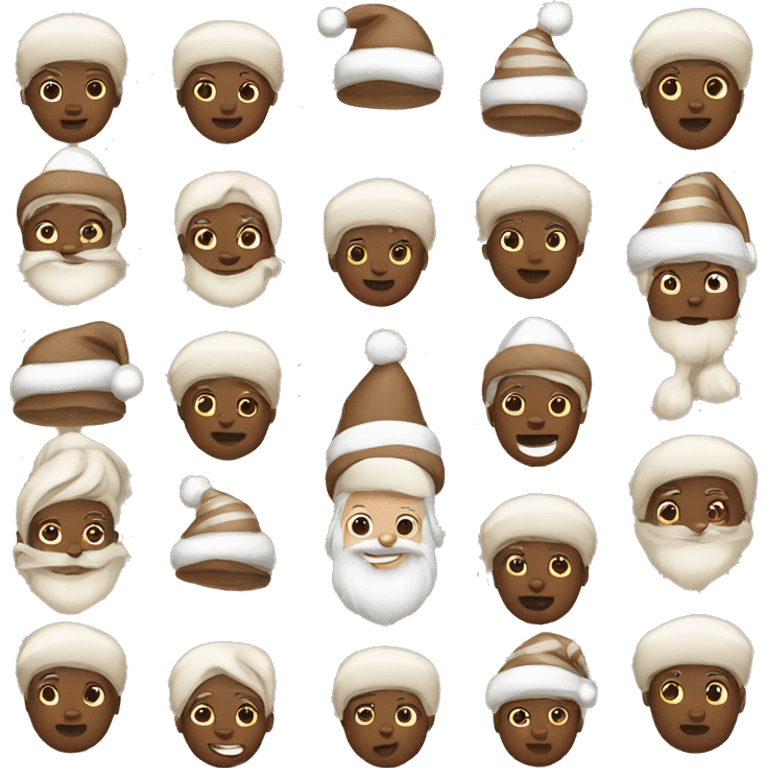 Neutral browns and creams Christmas  emoji