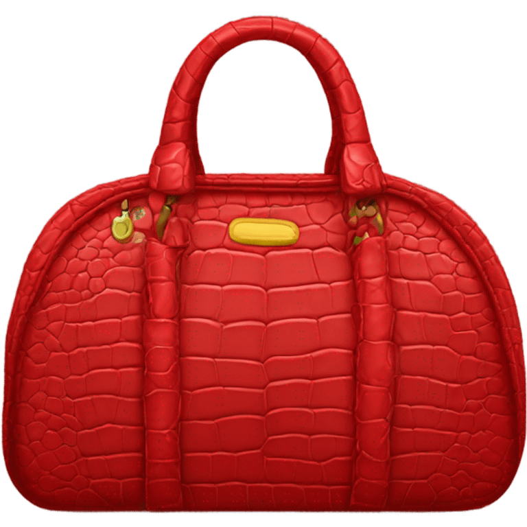 Red crocodile bag emoji