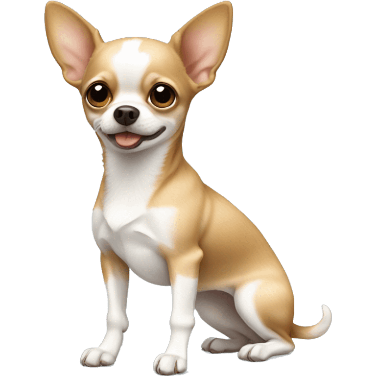 Light brown and white chihuahua emoji