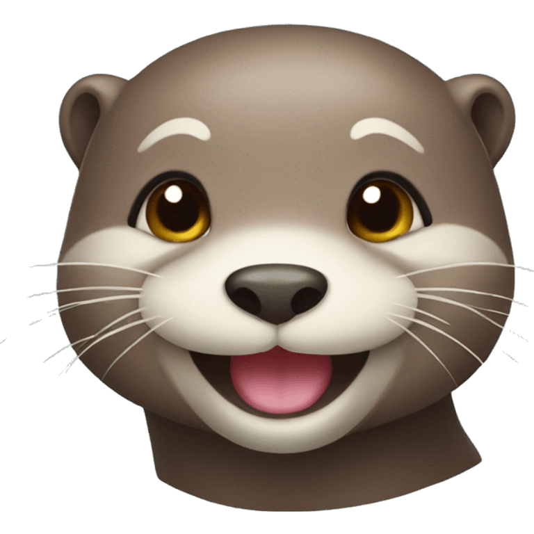 cute otter smiling emoji