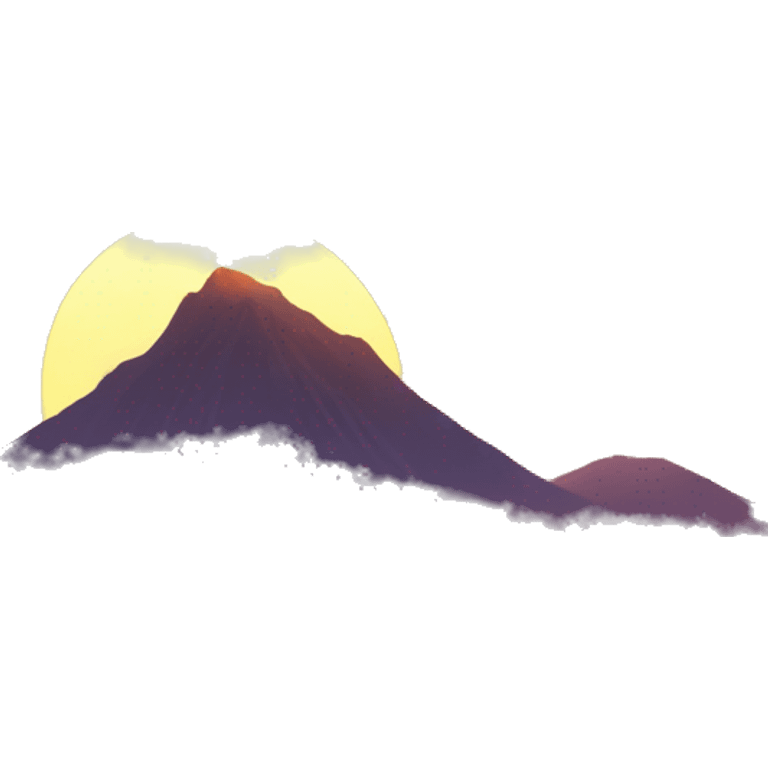 The sun rising from behind the mountain emoji