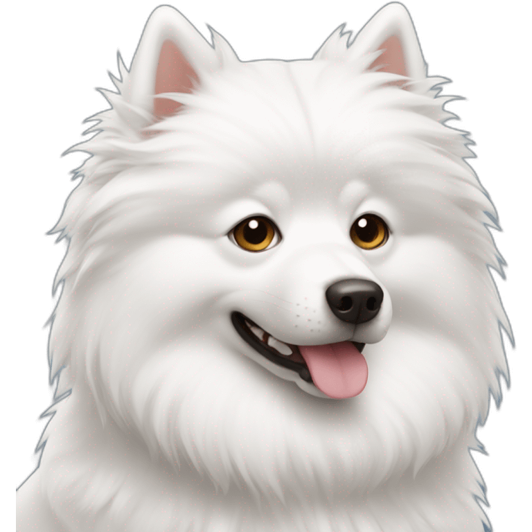 big white spitz head emoji