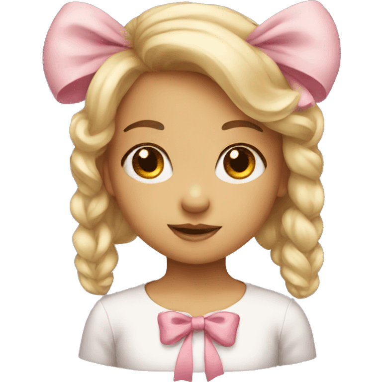 Little girl a bow emoji