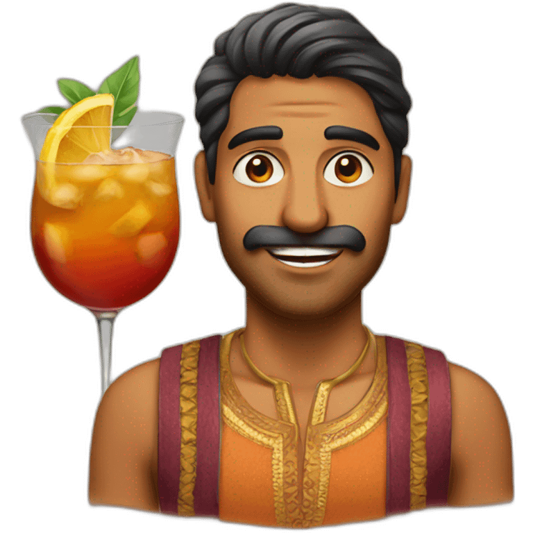 indian guy cocktail emoji