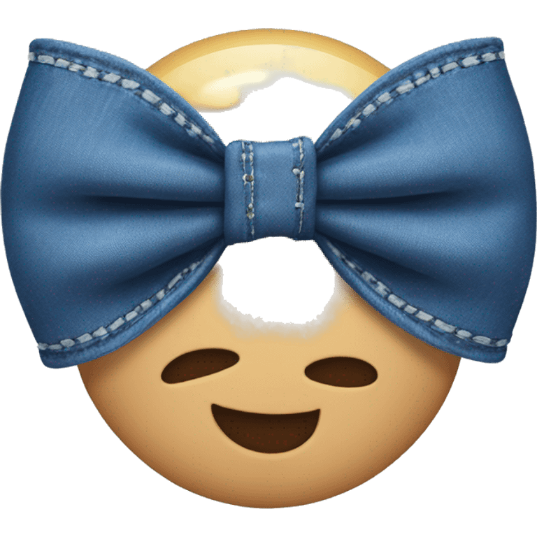 Blue Jean bow emoji