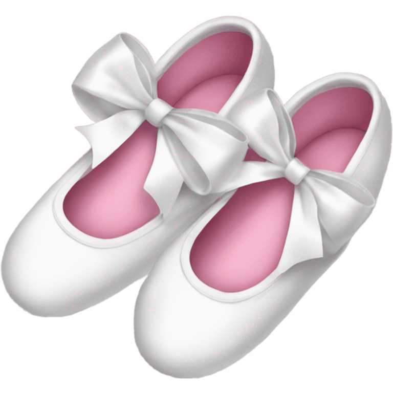 cute ballet slippers with bows and perfume emoji