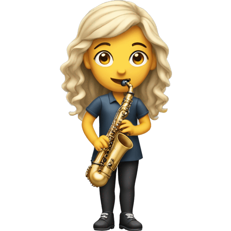 Girl with a clarinet emoji