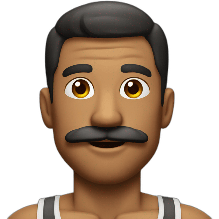 Muscles mustache expressive Cuban man emoji