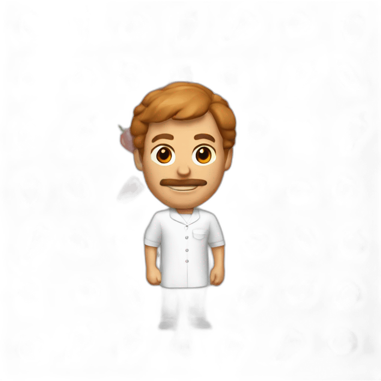 Dexter with red sauce emoji