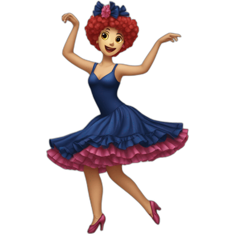 girls dancing cancan emoji