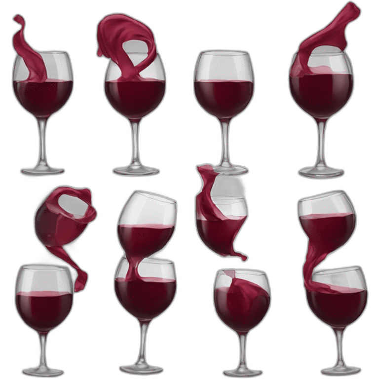 Dancing glass of wine emoji