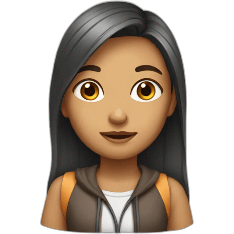 girl emoji that study hard emoji