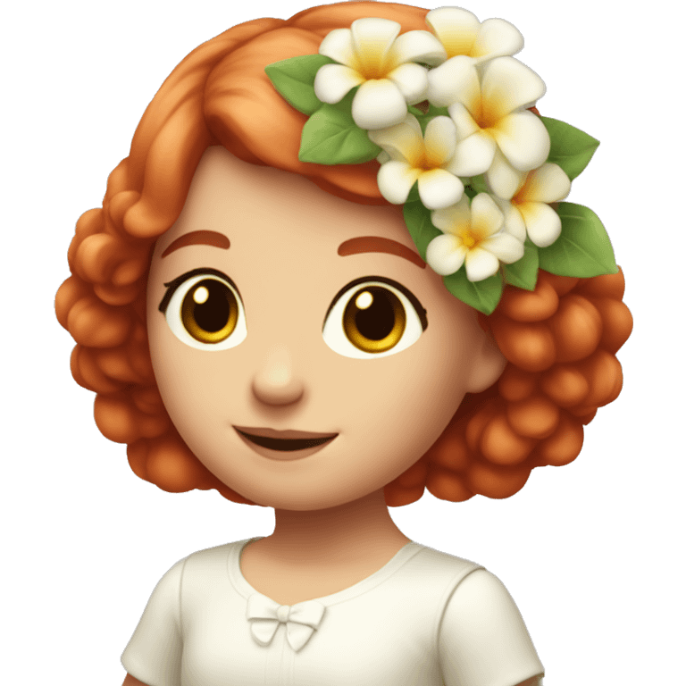 Lovable flower girl, with red hair emoji