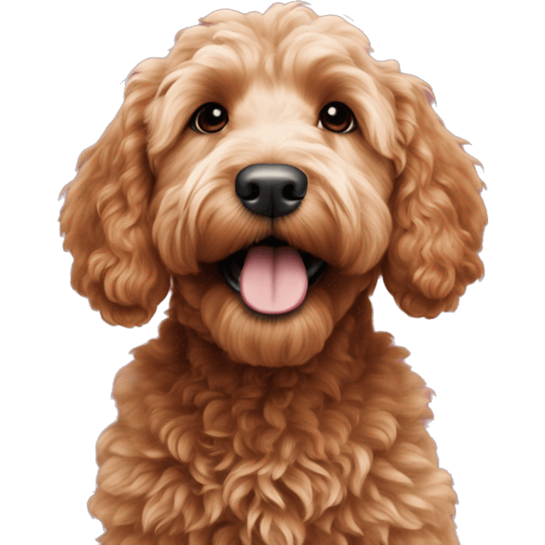 mini red goldendoodle emoji