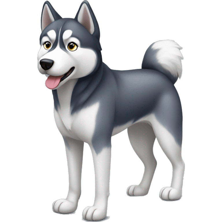 husky with gray legs emoji