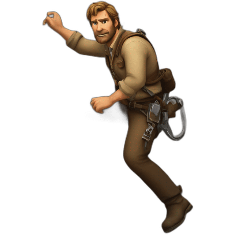 Arthur morgan climb a wall  emoji