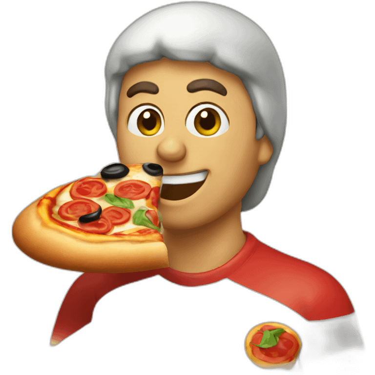 italian eating pizza emoji